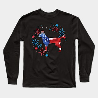 Labrador Uncle Sam Hat 4Th Of July Long Sleeve T-Shirt